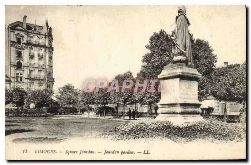 Postcard Old Square Jourdan Limoges