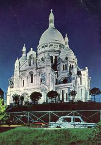 France - Paris, Sacred Heart Basilica Illuminated