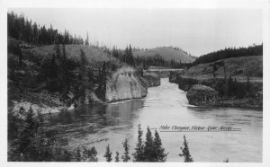 RPPC MILES CANYON YUKON RIVER ALASKA COLORIZED REAL PHOTO POSTCARD (c. 1920s)