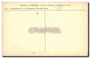 Old Postcard Cauterets HP Cascade No Bear
