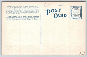 San Antonio Texas~Municipal Auditorium Theater Interior~Mural~1920s Postcard