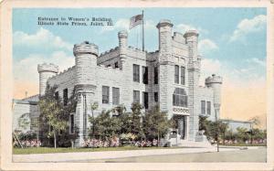 JOLIET ILLINOIS~STATE PENITENTIARY WOMEN'S BUILDING ENTRANCE POSTCARD 1920s