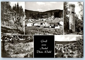 Germany Postcard Multiview Greetings from Ilmtal Thuringia c1940's RPPC Photo