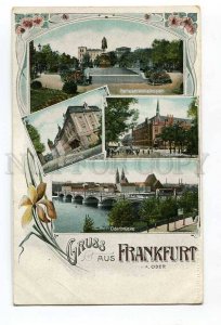 3050415 GERMANY Gruss Franfurt Vintage collage PC
