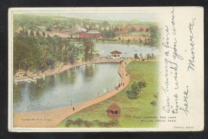 WILLOW GROVE PENNSYLVANIA AMUSEMENT PARK BOAT LANDING VINTAGE POSTCARD