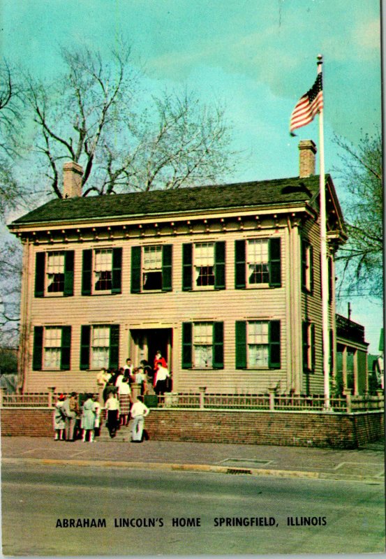 Springfield IL Abraham Lincoln's Home Postcard used (13832)