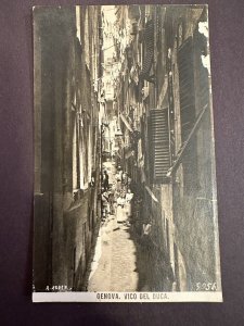 Early 1900's RPPC Postcard Real Picture Narrow Street Scene Italy