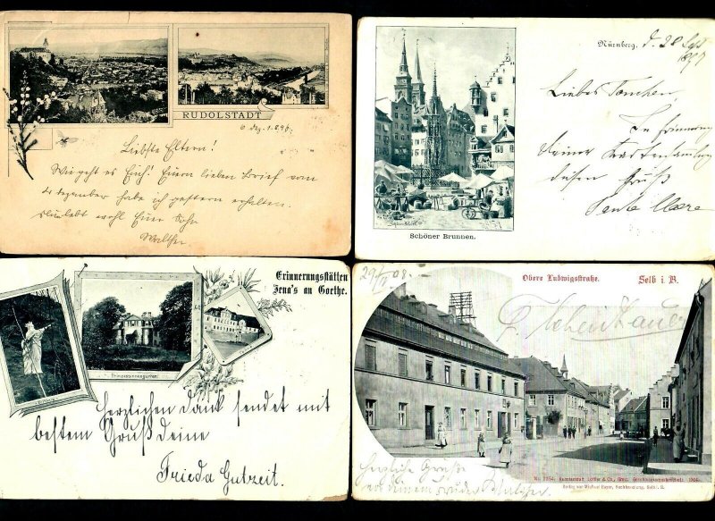 GRw 8 pc.Vintage Signed Selb I.B. Nurmberg Schoner Brunnen, Erlkonig, Rudolstadt