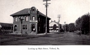 Teford, Pennsylvania - Looking up Main Street - Back side Photo - c1908