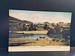 Postcard Home of Robert L. Stevenson, Adirondack Mountains, NY    X1