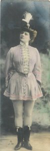 Glamour early fashion beauty ladies fancy costume 1904 Gibraltar post revenue 