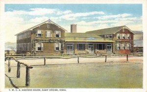 JOHNSTON, Iowa IA  CAMP DODGE ~ YWCA Hostess House  MILITARY  ca1920's Postcard