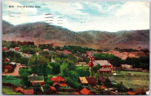 1910's City of Golden Colorado CO Building Grounds Mountains Posted Postcard