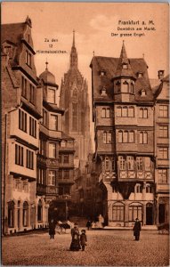 Germany Frankfurt Am Main Domblick am Markt Vintage Postcard C018