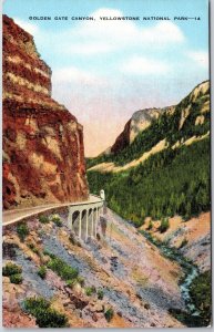 Montana MT, Golden Gate Canyon, Yellowstone National Park, Vintage Postcard