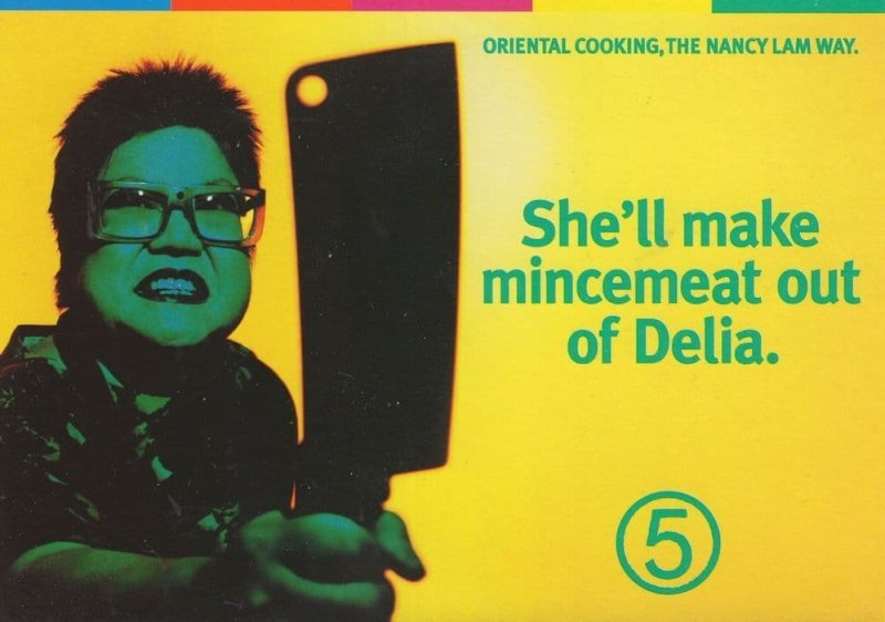 Nancy Lam Way Chinese Crazy Cook Cookery Delia Smith Comic Postcard