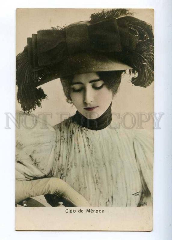 226903 CLEO DE MERODE French BALLET Dancer HAT vintage PHOTO