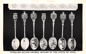 Jefferson City Missouri Souvenir Silver Enamel Spoons OF Iowa, B/W Photo Print P