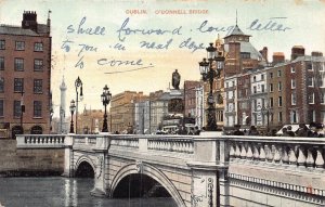 A045 Ireland O'Connell Bridge Dublin vintage postcard