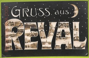 ae9574 - ESTONIA - Postcards VINTAGE POSTCARD - Greetings from Tallinn - 1911-