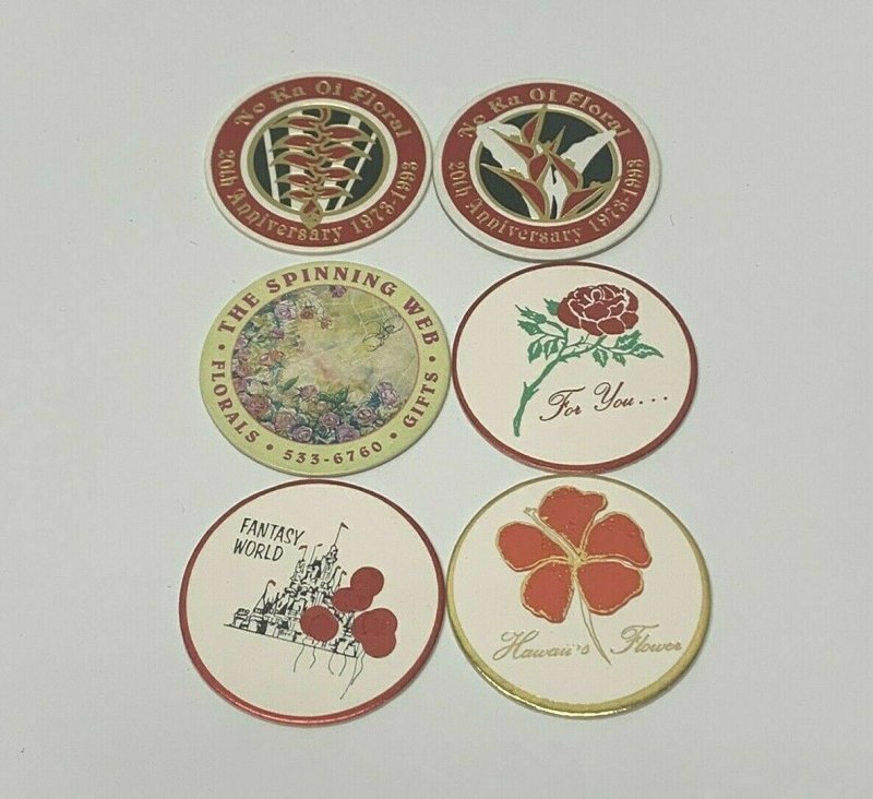 Lotto 22 Honolulu Fiorai Pog Hawaii Latte Tappo Pubblicità Vintage 1993