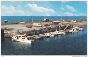 The Marina at teh entrance of the Matane River,  Matane,  Quebec,  Canada, ...