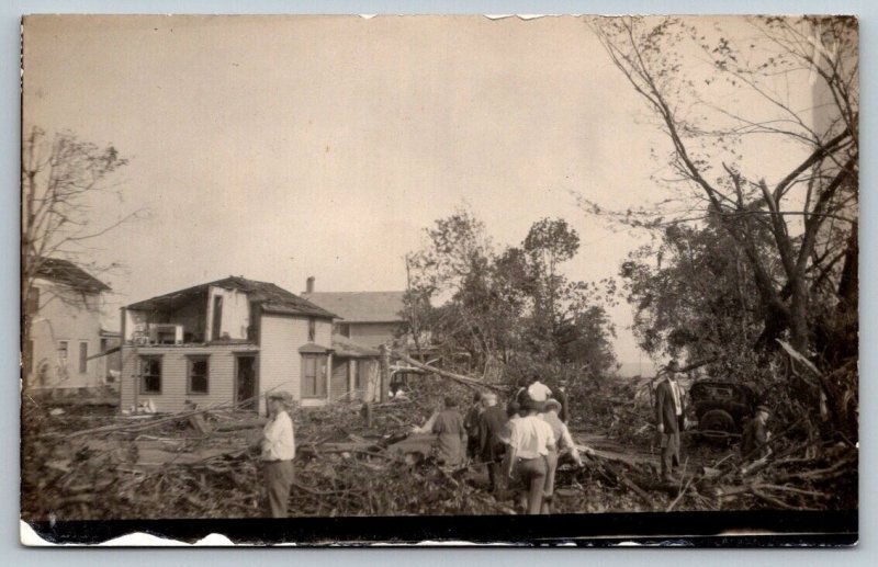 RPPC Real Photo Postcard - Sandusky, Ohio 1924 Tornado