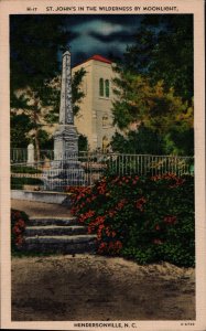 St. John's in the the Wilderness by Moonlight, Hendersonville N.C.   PC