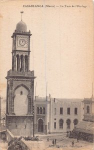 A934 Morocco Casablanca La Tour de l'Horloge Clock Tower vintage postcard