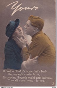 YOURS Poem, Couple, 1900-1910s; TUCK 4285