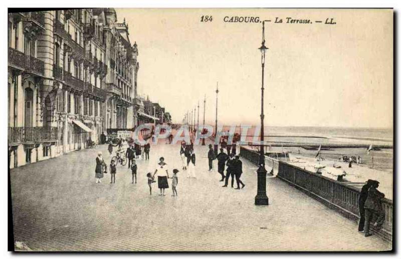 Old Postcard Cabourg La Terrasse