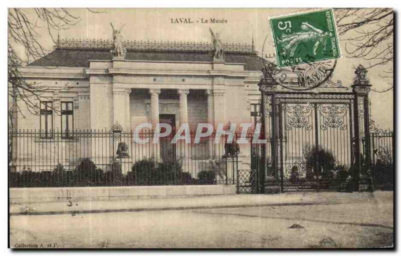 Old Postcard The Museum Laval