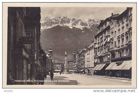 RP; Innsbuck Maria Theresienstrasse mit Nordkette, Tirol, Austria, 10-20s