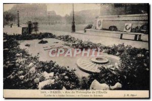 Old Postcard Paris Arc de Triomphe Etoile Tomb of a Soldier Incounu ??and Rem...