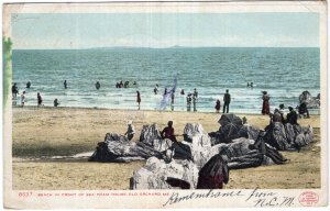 Beach In Front Of Sea Foam House, Old Orchard, Me.