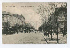 286900 POLAND WARSZAWA Aleje Jerozolimskie Vintage postcard