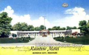 Rainbow Motel - Monroe City, Missouri MO Postcard