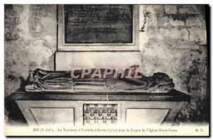 Old Postcard In The tomb of 39Ysabelle & # & # 39Artois in the crypt of Our L...