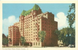 Ottawa Canada Lord Elgin Hotel Postcard Unused