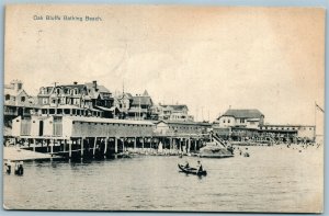 OAK BLUFFS MA BATHING BEACH ANTIQUE POSTCARD