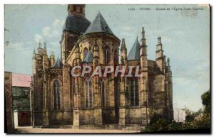 Postcard Old Dinan Apse of I & # 39Eglise Saint Sauveur