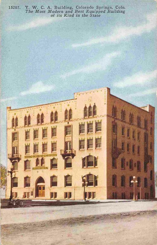 YWCA Building Colorado Springs CO 1910s postcard