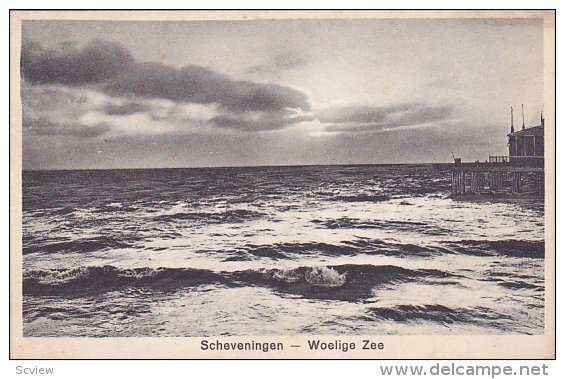 SCHEVENINGEN (South Holland), Netherlands, 1910-1920s; Woelige Zee