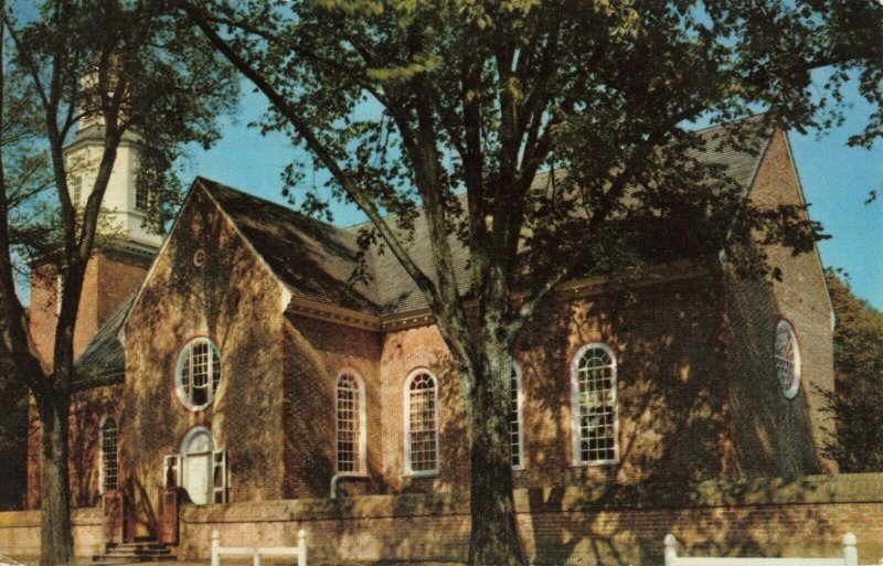 Postcard Bruton Parish Church Williamsburg Virginia 