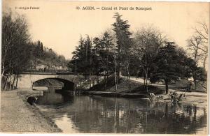 CPA AGEN - Canal et Pont de Rouquet (251307)