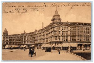 1908 English Hotel Building Restaurant Indianapolis Indiana IN Posted Postcard