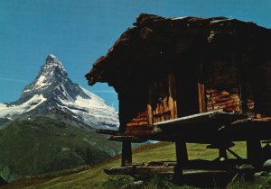 Postcard Bei Matterhorn Mont Cervin Steep Accent  Mountain Zermatt Switzerland