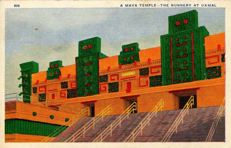 IL - Chicago. 1933 World's Fair, Century of Progress. The Maya Temple, Nunner...