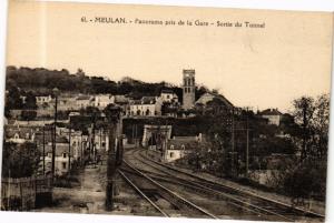 CPA MEULAN - Panorama pris de la Gare - Sortie du Tunnel (165614)