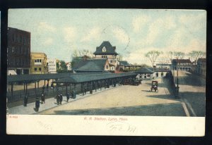 Lynn, Massachusetts/MA/Mass Postcard, Railroad/RR Station, 1909!